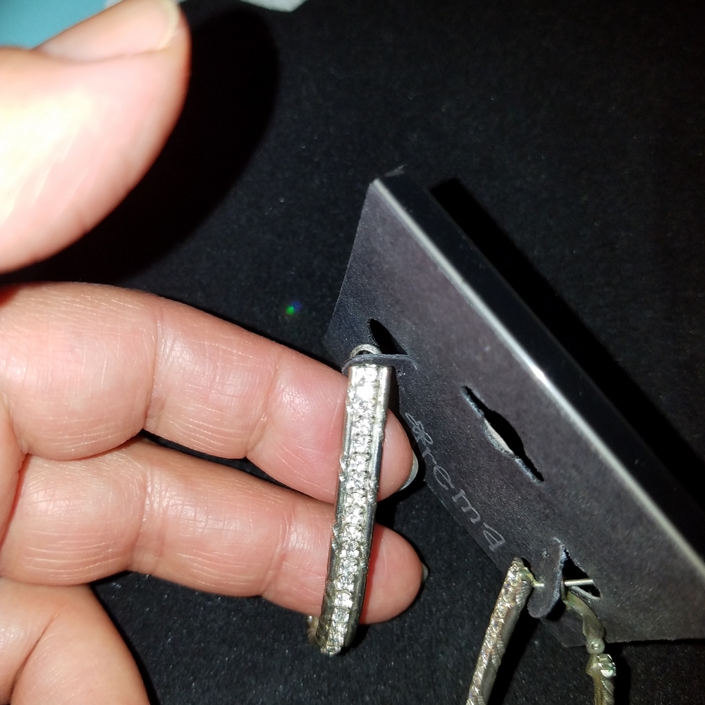 Rhinestone Hoops - Picture 4 of 6